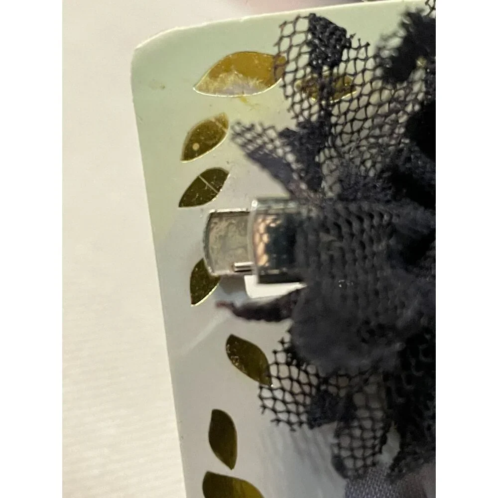 N by Noir Hair Clip Barrettes NEW Floral Set of 6